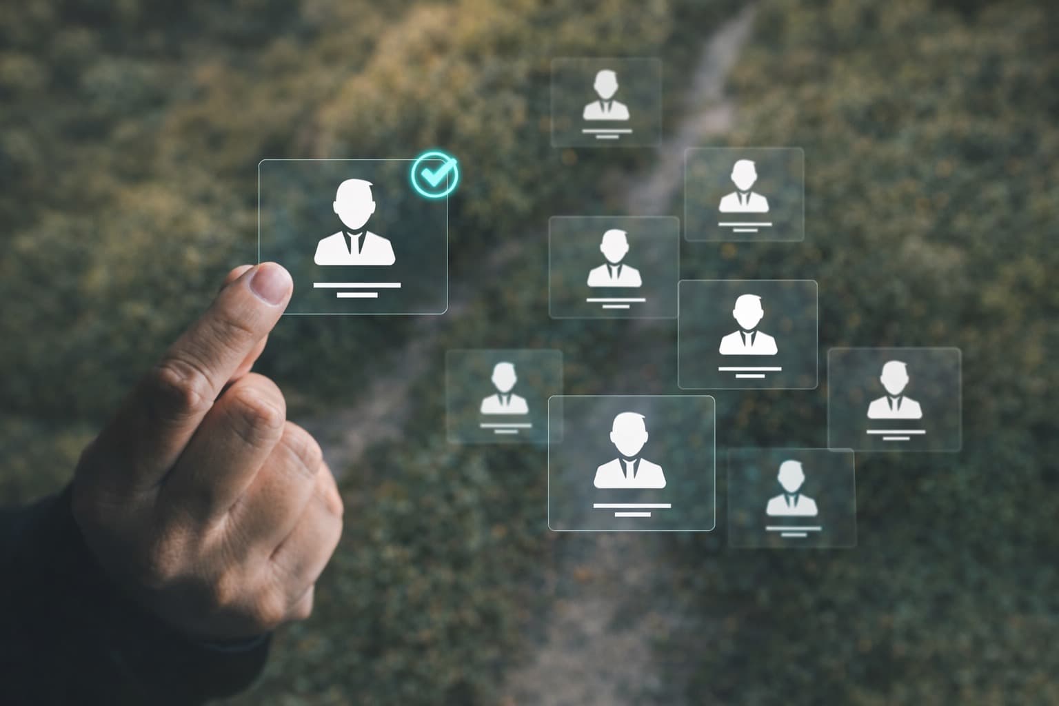 Collaborative team network representing company values