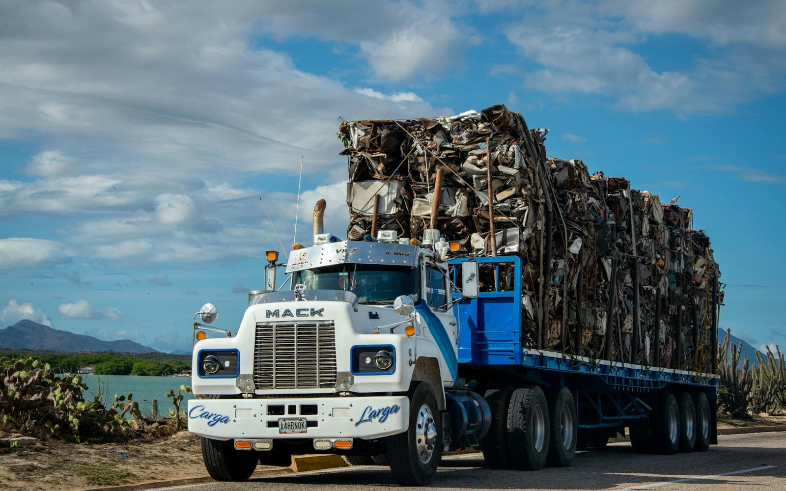 Heavy fleet truck on highway