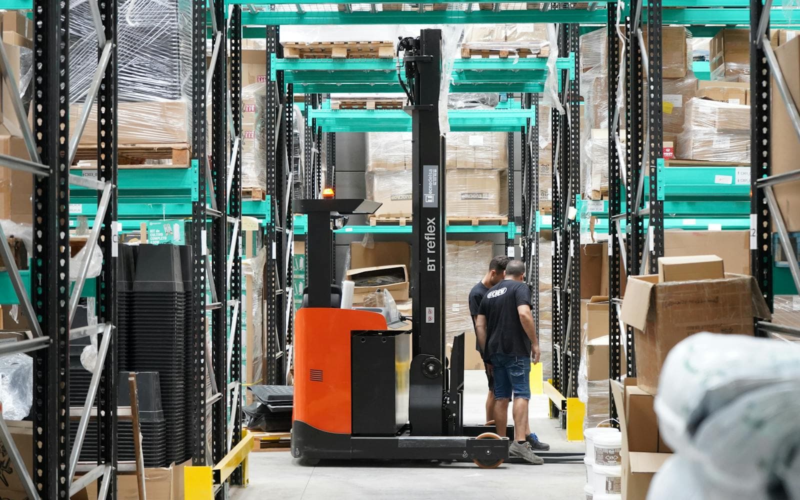 Warehouse operations with logistics team